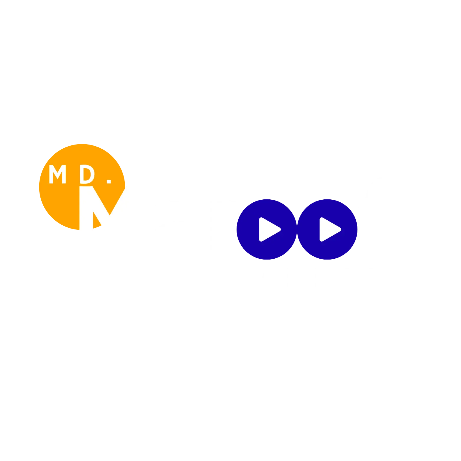 Maroof Ahmed logo with white text on a transparent background.